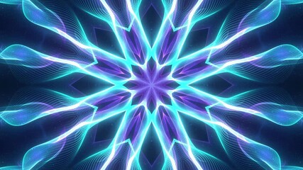 Canvas Print - abstract glowing kaleidoscopic background with psychedelic motion