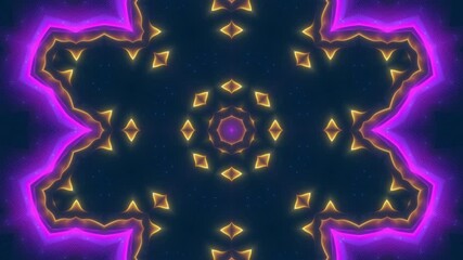 Canvas Print - abstract glowing kaleidoscopic background with psychedelic motion
