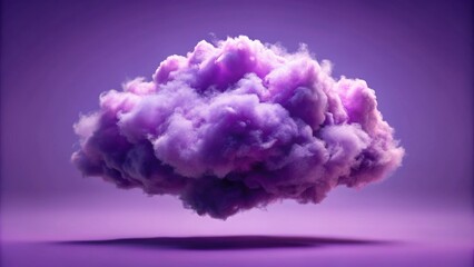 Wall Mural - fluffy purple cloud in a clear sky, showcasing deep shades of violet, cloud, fluffy, purple, sky, cl