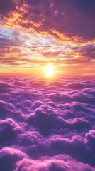 Wall Mural - glowing colorful abstract landscape showcasing fantasy-inspired elements
