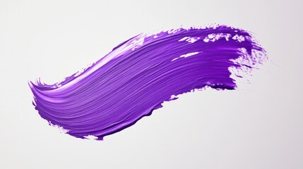Wall Mural - vibrant purple paint stroke on a clean background, showcasing creative artistry.