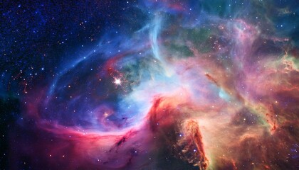 Cosmic Nebula in Vivid Hues