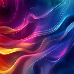 Wall Mural - vibrant fluid motion enhanced by colorful abstract wave patterns designs