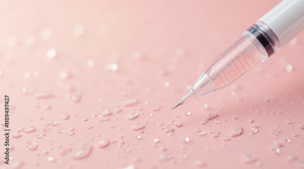 ozempic injection pen on a soft pink surface depicting medical tools ...