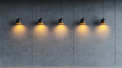 Wall Mural - Three wooden light fixtures hanging from a ceiling