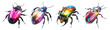 © Malika - Colorful Beetles Isolated on Transparent Background