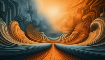 Wall Mural - abstract background with waves