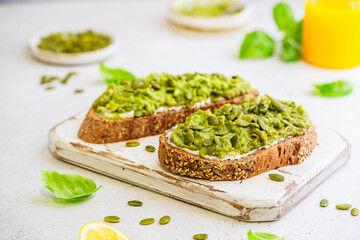 Wall Mural - Healthy avocado toast