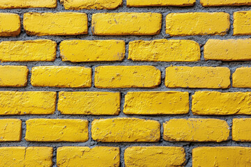 Poster - yellow brick wall background