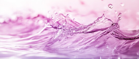 Wall Mural - an enchanting and visually captivating image of water in a beautiful soft pink hue, artistically tra