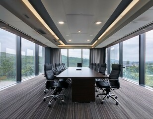 Wall Mural - a sleek office conference room