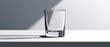 © Alex - 3D render of an empty glass sitting on a smooth white table