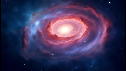 Aufkleber - Colorful Cosmic Nebula Swirling in Starry Night Sky