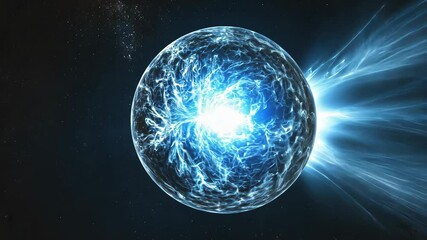 Wall Mural - exploring the cosmic energy of a luminous blue star in deep space