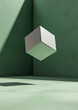 © Alex - 3D render of a floating cube with soft shadows on a clean background