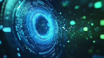 Virtual design displayed on advanced futuristic digital screen image