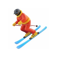 Wall Mural - Skiing 