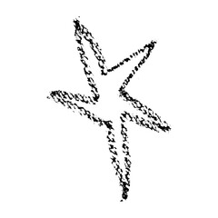 Wall Mural - spiky star scribble with irregular, pointy shape and abstract spark design. sharp, random edges. fla