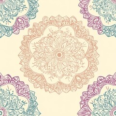 Canvas Print - Elegant Floral Mandala Pattern Design