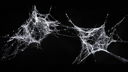 Dew Covered Spiderwebs  Intricate Nature Macro Photography
