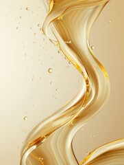 Wall Mural - liquid gold flowing and swirling. ai.