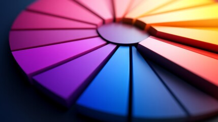 Poster - Colorful Spectrum Circle with Vibrant Shades and Tones