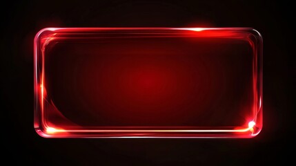 glowing red neon rectangular frame on a black background, vector illustration design with modern and