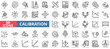 © Uniconlabs - Calibration icon collection set. Contain accuracy, precision, measurement, standard, instrument, calibrator, error, tolerance, adjustment, deviation, traceability, uncertainty, gauge, verification