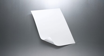 Sheet of Paper on Silver background design