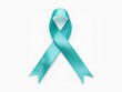 © Poetra RH - Turquoise ribbon isolated on white, symbolizes awareness of ovarian cancer, tsunami victims, anti-bullying, congenital diaphragmatic hernia, Tourette Syndrome, and neuralgia, nerve disease