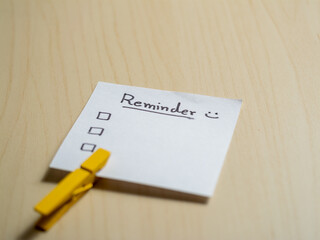 Poster - Task reminder note desk checklist minimalistic overhead view productivity concept