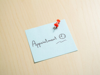 Poster - Important appointment reminder working space note minimalist setting close-up organization tips