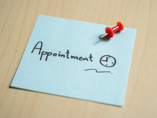 Poster - Minimalist appointment reminder note for time management in an office environment