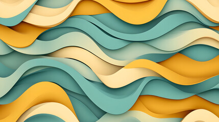 Wall Mural - Dynamic wave patterns abstract art digital design modern aesthetic close-up creative expression