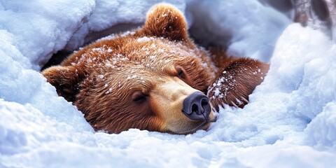 bear hibernating for the winter