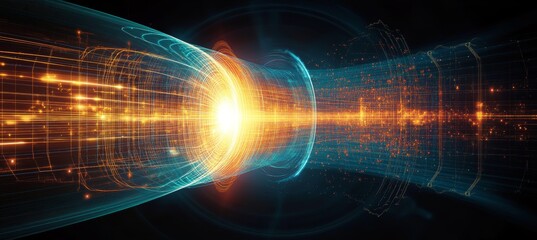 Wall Mural - space supernova. time dilation. science space galaxy astronomy. generative ai technology.