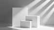 © Jack - Minimalist White Cube Display with Sunlight Shadows