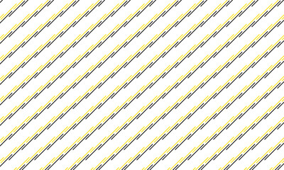 Poster - abstract monochrome geometric black yellow diagonal repeat short line pattern can be used background.