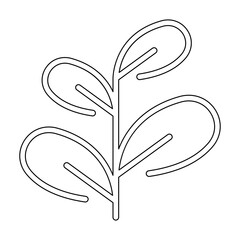 Poster - Sprout, tree icon in line style