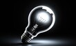 © PlatypusMi86 - Glowing light bulb on black background symbolizing innovation and bright ideas