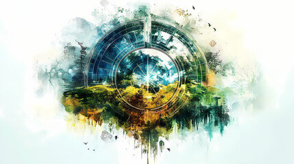 wheel of the world _a sacred geometry design with a mathematical and natural theme. the design has a