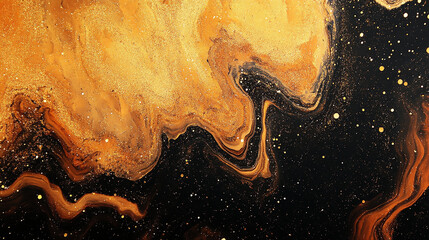 Wall Mural - glowing red and gold sparkle background with bokeh effect captivating golden sparkles enchant in a m