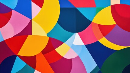 Wall Mural - a captivating scene of multi-colored abstract jigsaw pieces fitting together to form a complete, uni