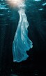 © sergio - Plastic pollution underwater. AI.