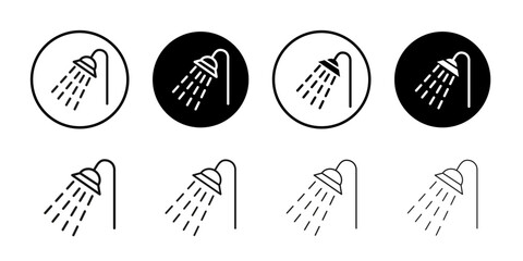 Shower icon Symbol mark in filled style