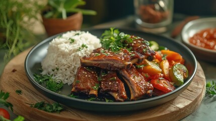 Canvas Print - Plate of Food