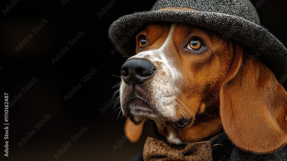 basset hound bow tie