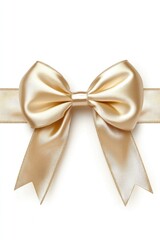 Wall Mural - Gold bow on white