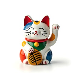 Wall Mural - An artistic Japanese lucky cat.
The maneki-neko is a Japanese lucky charm that symbolizes wealth and prosperity.