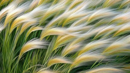 Fototapete - Graceful Grass Blades Glowing in the Warm Sunset Light of Sete Lagoas Minas Gerais Brazil